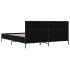 Estructura de cama madera de ingeniería y metal negro