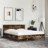 Estructura cama madera ingeniería metal roble ahumado