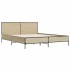 Estructura cama madera ingeniería metal roble Sonoma 140x190