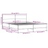 Estructura cama madera ingeniería metal roble Sonoma 140x190