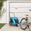 Remolque de bicicleta mascotas hierro tela Oxford azul
