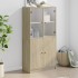 Aparador alto con puertas madera roble Sonoma 68x37x142