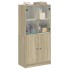 Aparador alto con puertas madera roble Sonoma 68x37x142
