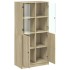 Aparador alto con puertas madera roble Sonoma 68x37x142