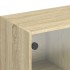 Aparador alto con puertas madera roble Sonoma 68x37x142
