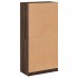 Aparador alto con puertas madera roble marrón 68x37x142