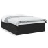 Estructura de cama madera de ingeniería negra 150x200