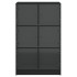 Aparador alto con puertas madera ingeniería negro 68x37x109