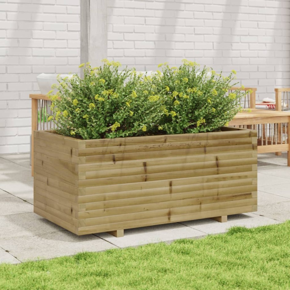 Jardinera madera de pino impregnada 110x60x49,5