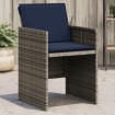 Sillones de jardín con cojines 4 uds ratán sintético gris