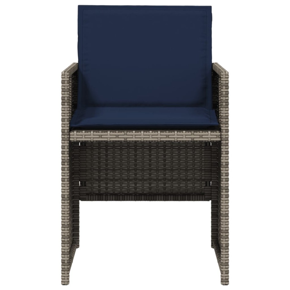 Sillones de jardín con cojines 4 uds ratán sintético