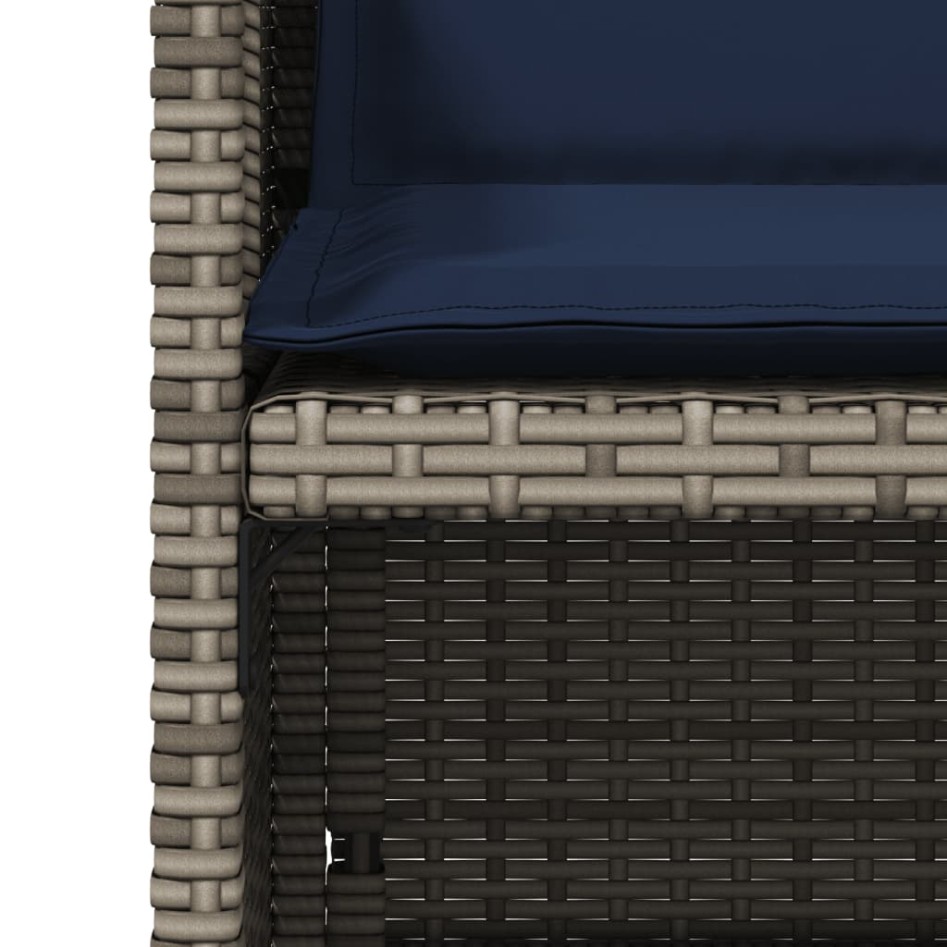 Sillones de jardín con cojines 4 uds ratán sintético