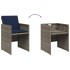 Sillones de jardín con cojines 4 uds ratán sintético