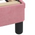 Cama con colchón terciopelo rosa 120x200