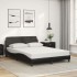 Cama con colchón cuero sintético negro 140x190