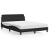 Cama con colchón terciopelo negro 140x200