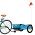 Remolque para bicicletas tela Oxford y hierro azul y