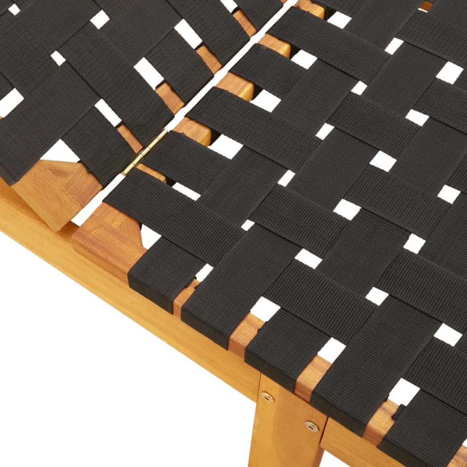 Tumbonas 2 unidades madera maciza de acacia y tela