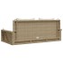 Banco columpio con cojines ratán sintético beige 119x56x48