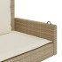 Banco columpio con cojines ratán sintético beige 119x56x48