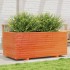 Jardinera madera maciza de pino marrón cera 110x60x49,5