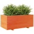 Jardinera madera maciza de pino marrón cera 110x60x49,5