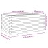 Jardinera madera maciza de pino marrón cera 110x60x49,5