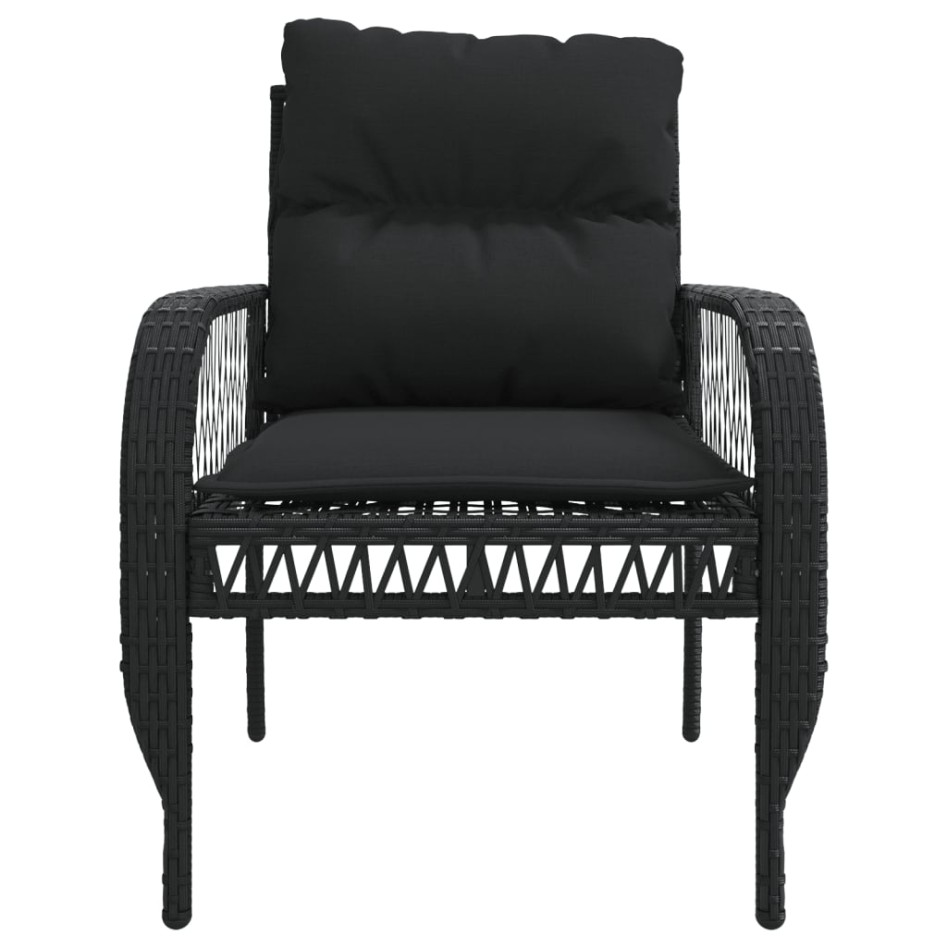 Juego de sofás jardín 4 pzas con cojines ratán sintético