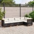 Set de muebles de jardín 5 pzas y cojines ratán sintético