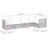Set de muebles de jardín 5 pzas y cojines ratán sintético