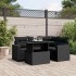 Set de muebles de jardín 5 pzas y cojines ratán sintético