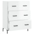 Aparador de madera contrachapada blanco brillante 69,5x34x90