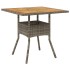 Set de comedor jardín 3 pzas con cojines ratán PE acacia