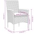 Set comedor jardín 5 pzas cojines ratán sintético vidrio