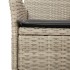 Set comedor jardín 5 pzas y cojines ratán PE vidrio gris