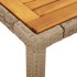 Set de comedor jardín 7 pzas con cojines ratán PE acacia
