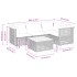 Set de muebles de jardín 5 pzas y cojines ratán sintético