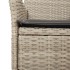 Set comedor jardín 5 pzas y cojines ratán PE vidrio gris