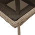 Set comedor jardín 5 pzas cojines ratán sintético vidrio