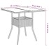 Set comedor jardín 5 pzas cojines ratán sintético vidrio