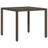 Set comedor jardín 3 pzas cojines ratán sintético vidrio