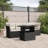 Set de muebles de jardín 5 pzas y cojines ratán sintético
