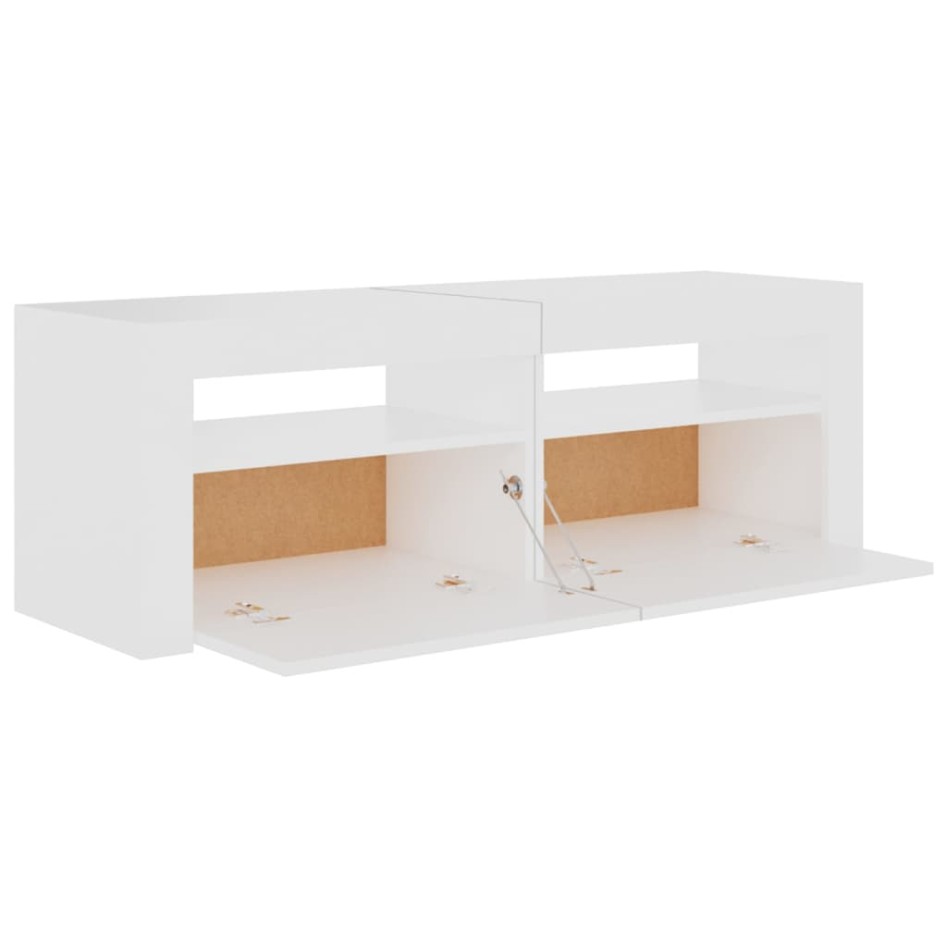 Mueble para TV con luces LED blanco 120x35x40