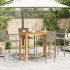 Mesa y taburetes de jardín 5 pzas madera acacia ratán PE