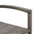 Mesa y taburetes de jardín 5 pzas madera acacia ratán PE