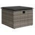 Set de muebles de jardín 9 pzas y cojines ratán sintético