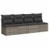 Set de muebles de jardín 9 pzas y cojines ratán sintético