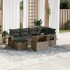 Set de sofás de jardín 7 pzas con cojines ratán sintético
