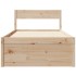 Estructura de cama sin colchón madera maciza de pino 90x200