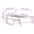 Estructura de cama sin colchón madera maciza de pino 90x200